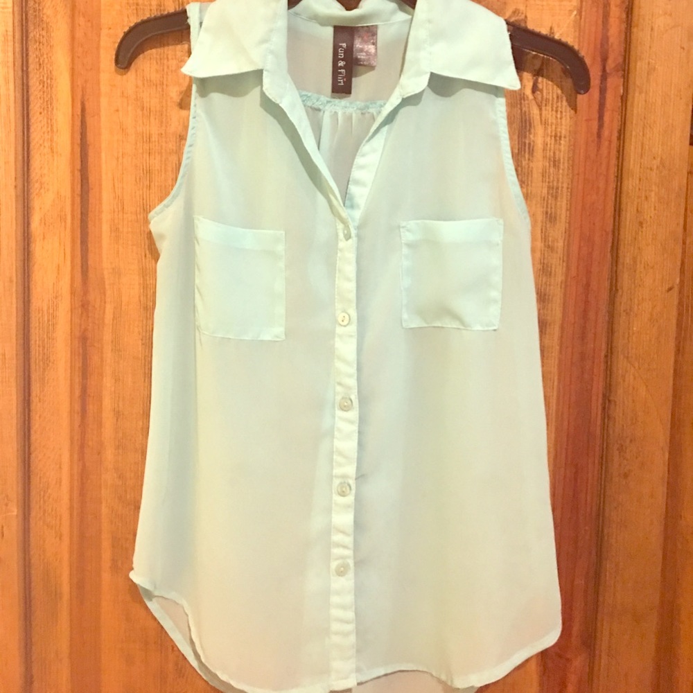 Light Green Sheer Blouse
