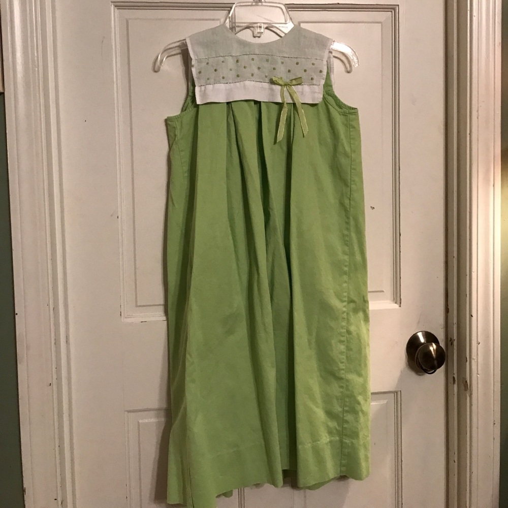 Peaches & Cream girls green dress,