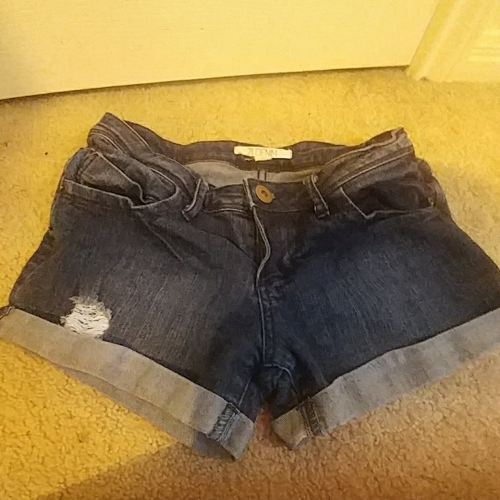 Denim shorts