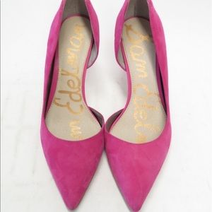 Sam Edelman dorsay suede pink pump