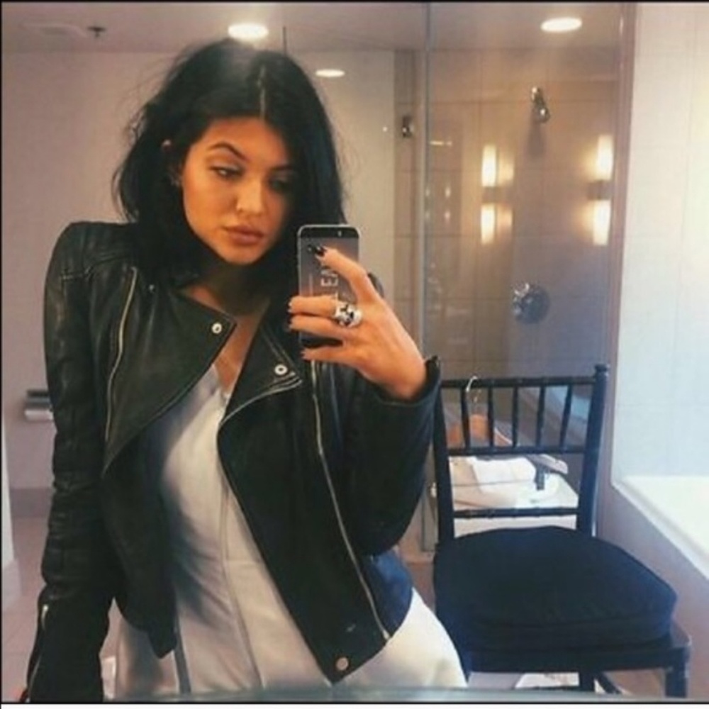 Zara leather jacket as seen on Kylie Jenner