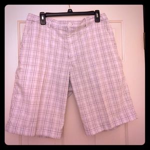 White golf shorts