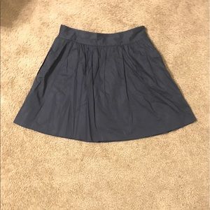 Black Canvas A-Line Skirt