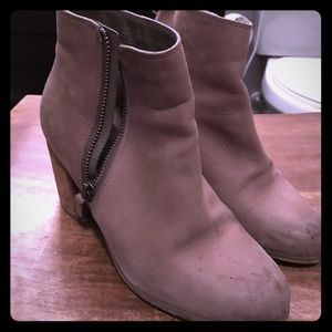 Suede Tan ankle booties $5