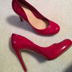 Jessica Simpson red pumps worn one time!!