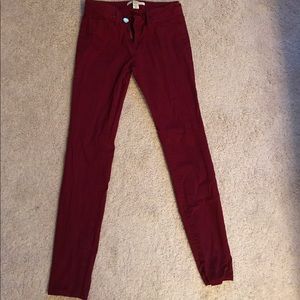 Red skinny jeans!