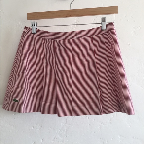 Lacoste super cute red and white tennis mini skirt - Picture 2 of 6