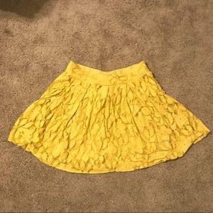 Yellow Lace Circle Skirt - OBO