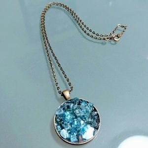 Necklace with glass pendant