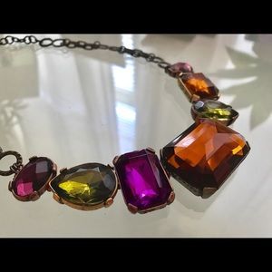 Chico's Gemstone Abstract necklace