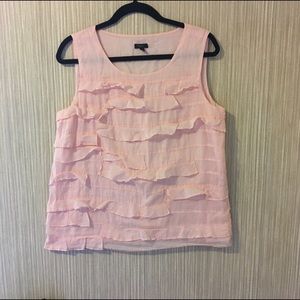 Talbot's Pale Pink / Peach Ruffled Tank Top. 12.