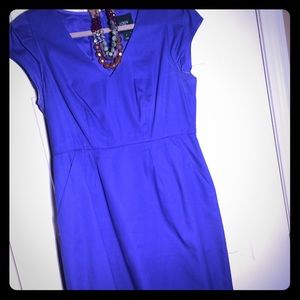 JCREW purple cap sleeve suiting dress