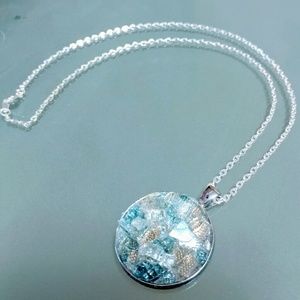 Necklace with glass pendant