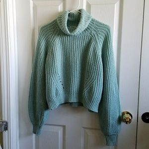 Kimchi Blue Noah Balloon-Sleeve Turtleneck Sweater