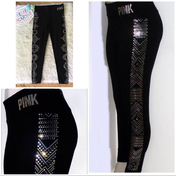 Victorias Secret Pink Yoga Rhinestones 