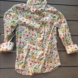 J. Crew Floral Button Up