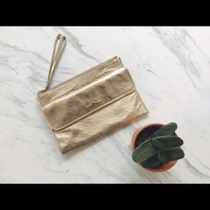 Gold Henri Bendel Clutch/Wristlet