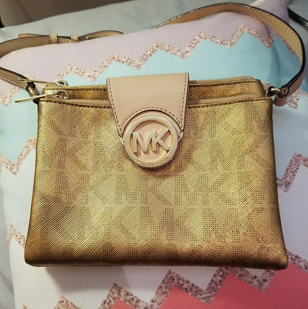 Michael Kors gold crossbody