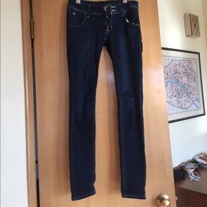 Hudson dark denim skinny jeans.