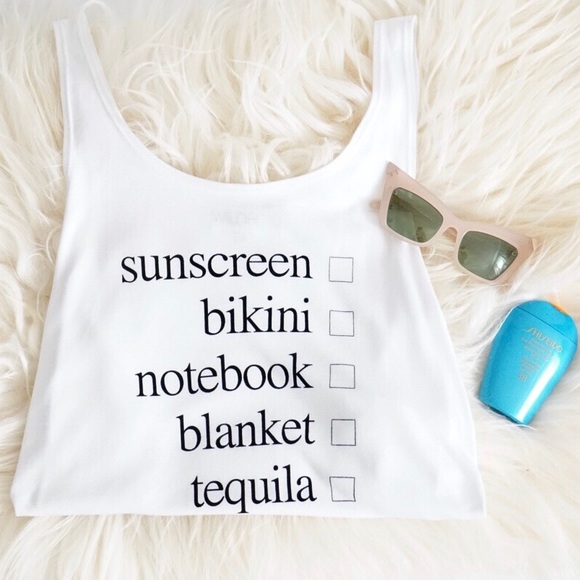 Wildfox Tops - Wildfox Weekend Checklist Tank Top