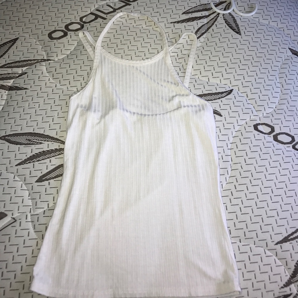 White over the neck tank top