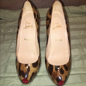 Christian Louboutin Leopard Patent Leather Clic120