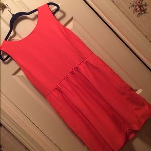JCrew coral dress with lining