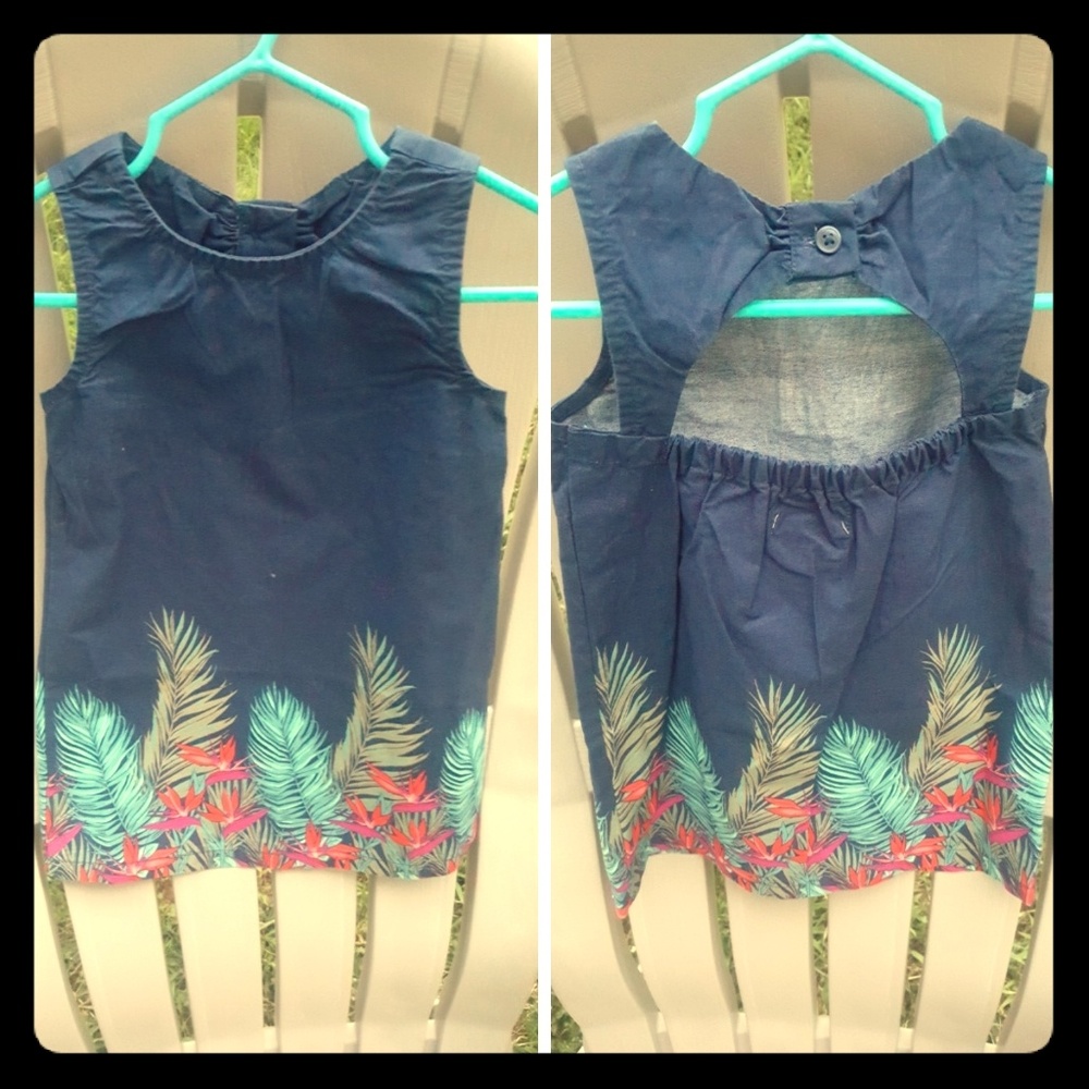 Girls Navy Summer Dress
