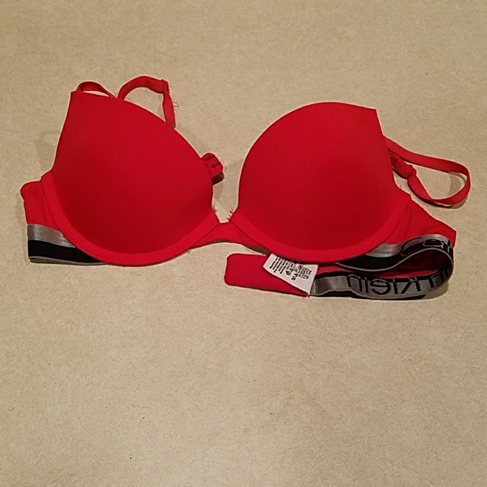 Red Calvin Klein Bra 32B