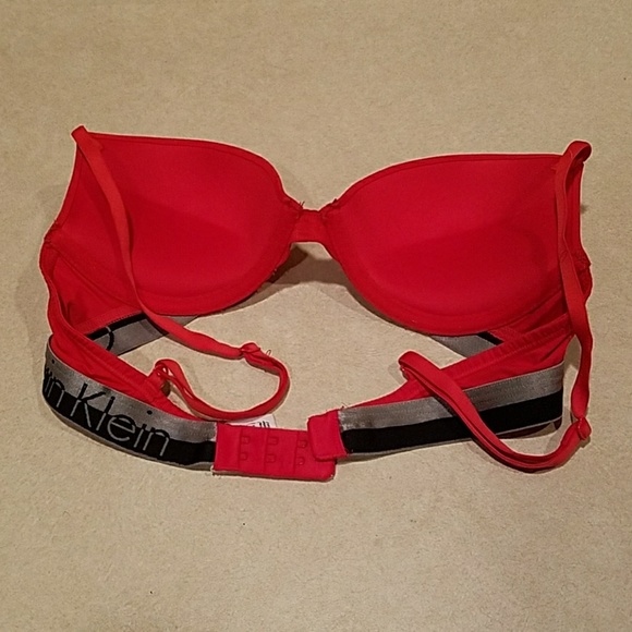 Red Calvin Klein Bra 32B - Picture 3 of 4