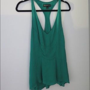 Elizabeth and James silk green tank top