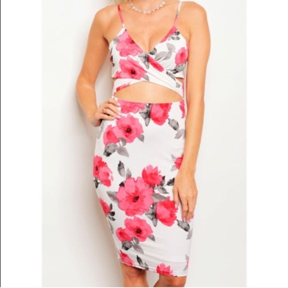 Floral Mini w/ Front Cut Out