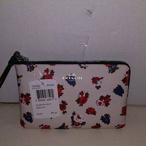 New Coach Spring floral wristlet.