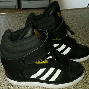 adidas clover sky hi wedge sneakers