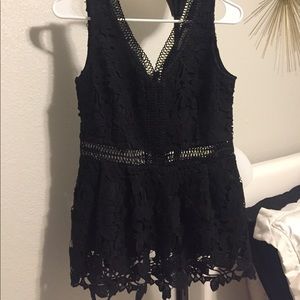 Francesca's lace peplum top