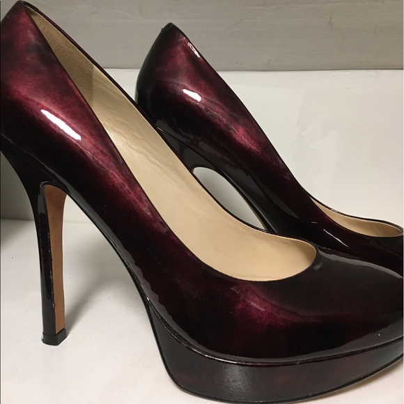 Joan & David Shoes - Joan and David burgundy platform pumps