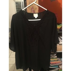 Black See through blouse
