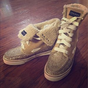REDUCED PRICE❗️Women's Gold Sperry High Tops