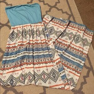 Aztec Print Maxi Dress