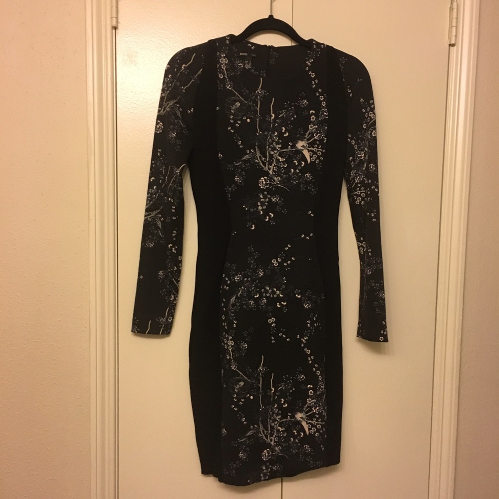 Bird Print Cocktail Dress