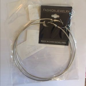 Silver Large Hoop Earrings