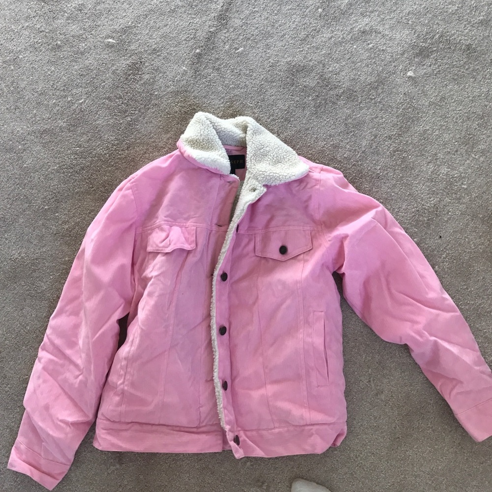 Vintage Pink Sherpa Jacket