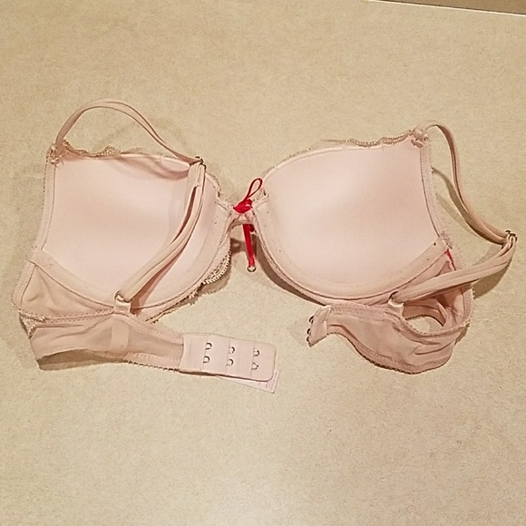 Blush and Hot Pink Lace Victoria's Secret Bra 32B - Picture 2 of 3