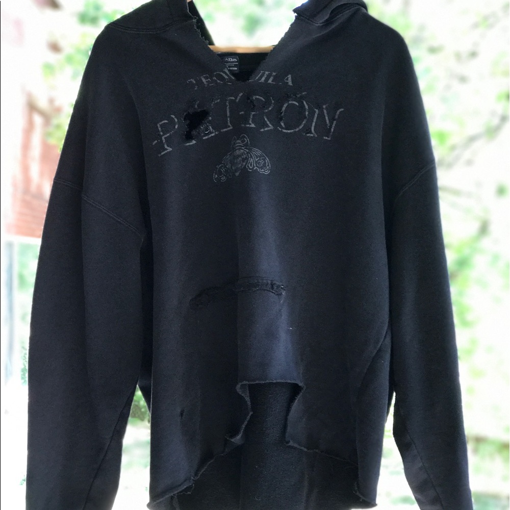 Custom-made distressed Vintage patron hoodie