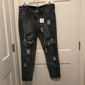 Women's ripped denim