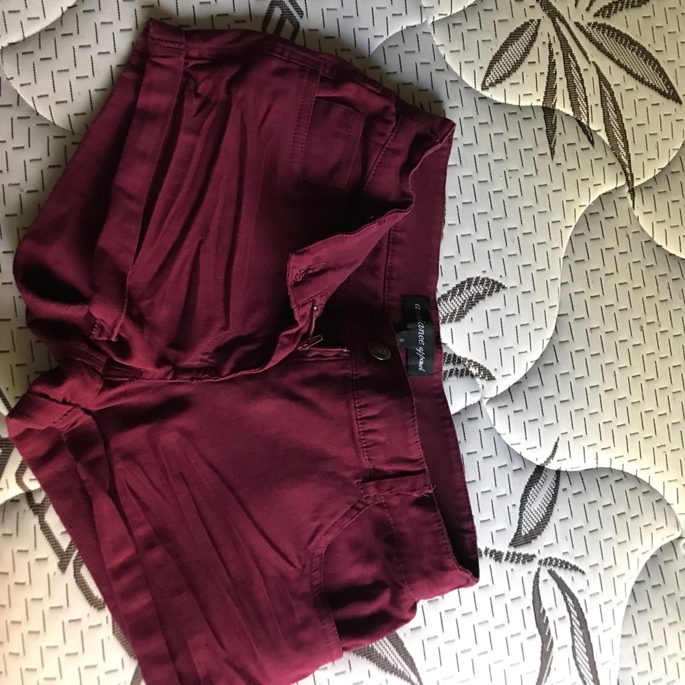 Burgundy/maroon shorts