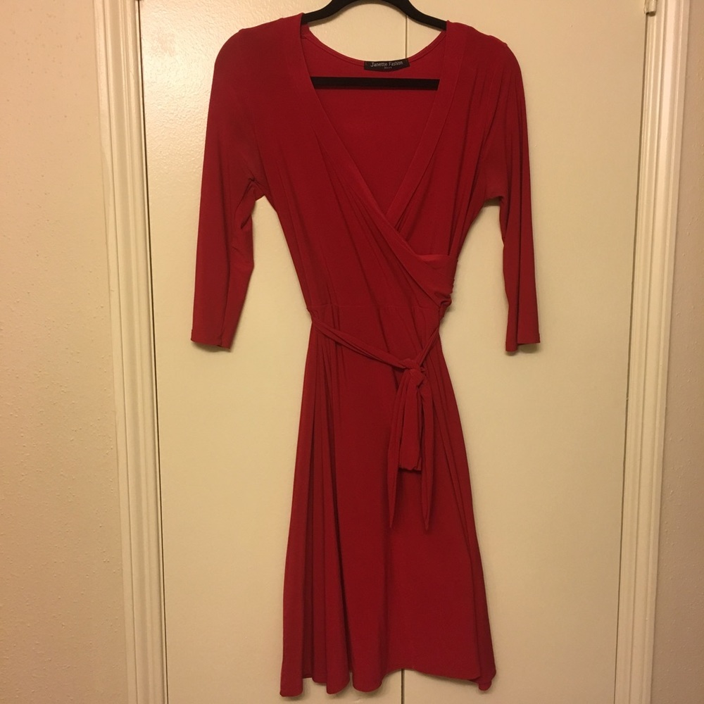 Red Wrap Dress