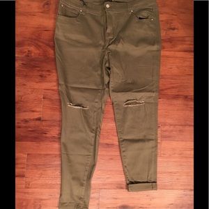 Olive Green Skinny Jeans
