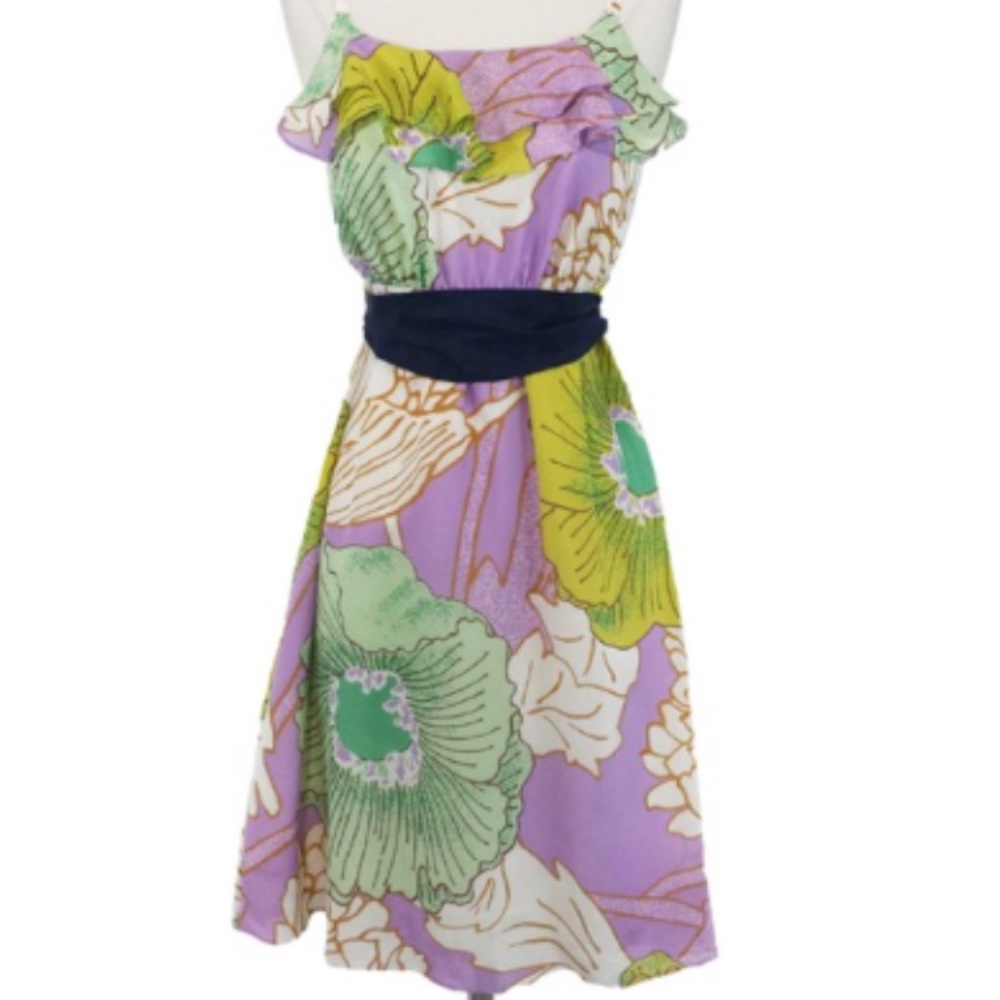 Maeve Floral Print Silk Dress