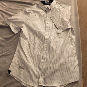 Collared white shirt with pattern